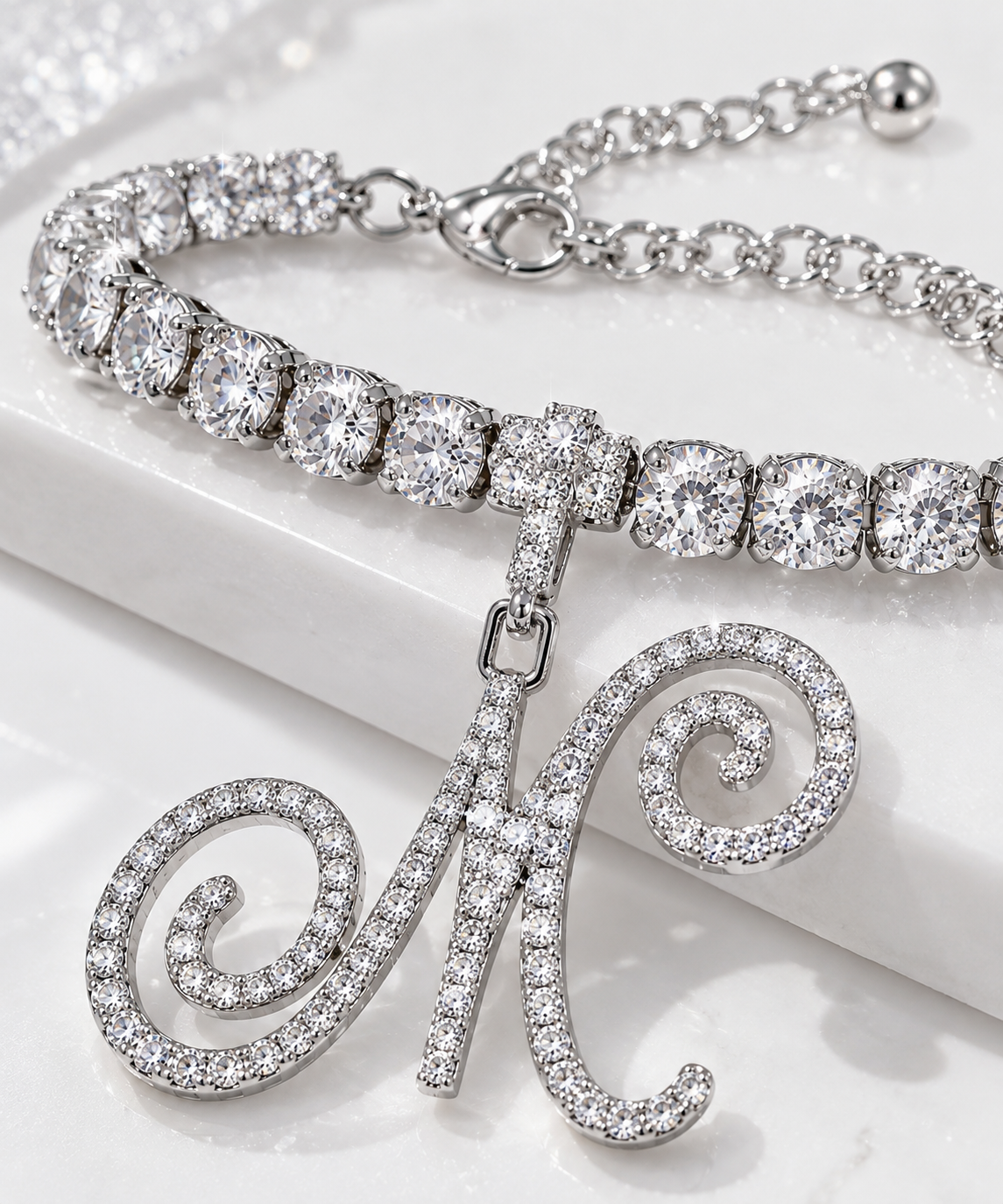 Kaychelle Cursive Initial Anklet