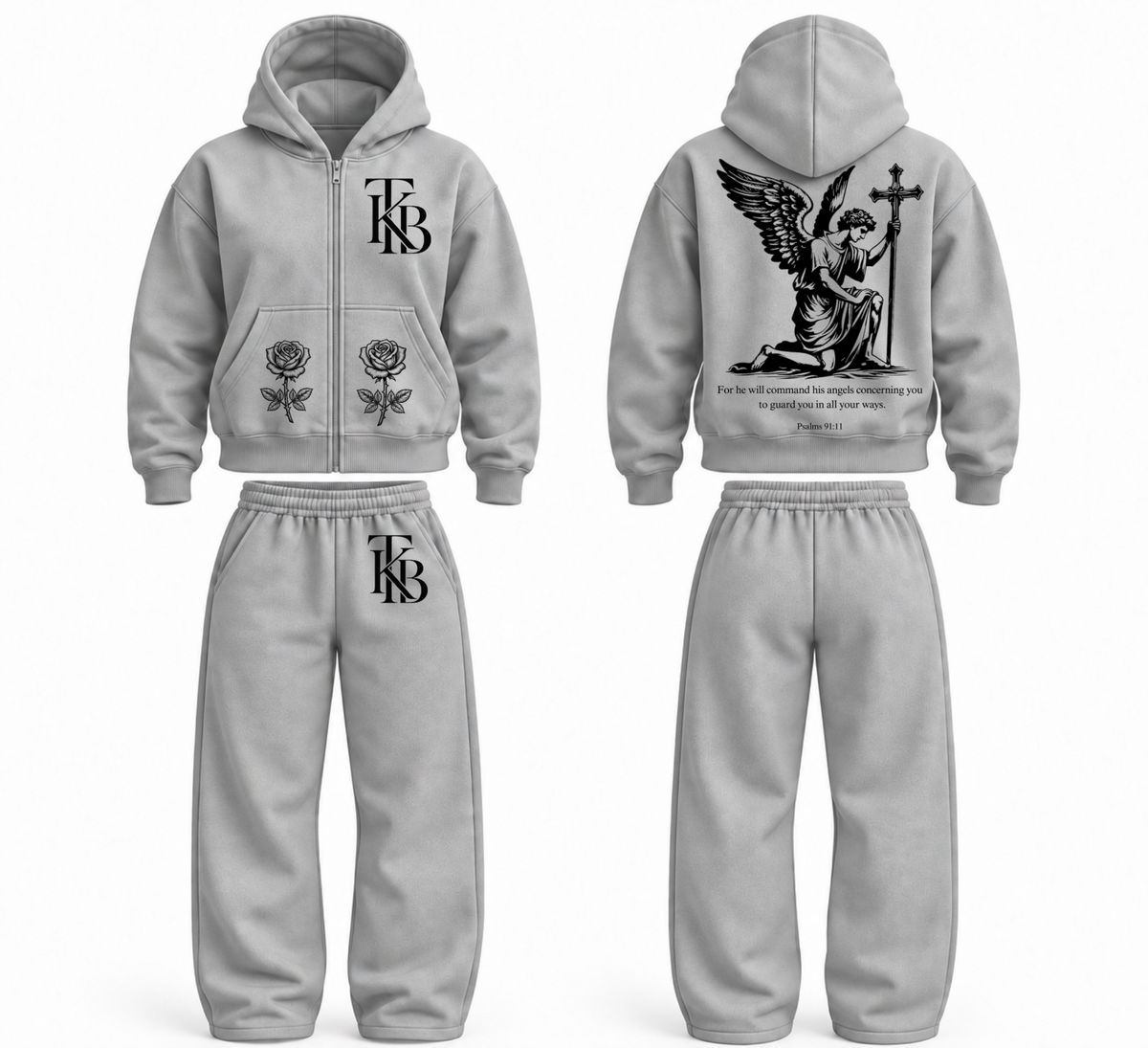 The Divine Protection Two-Piece Set — Gray