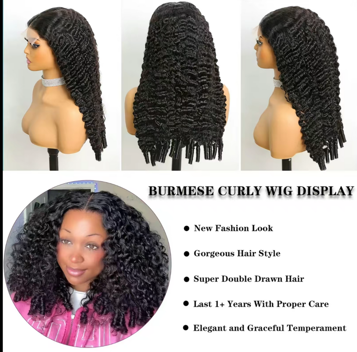 Burmese Curly 7×6 HD Lace Glueless Wig