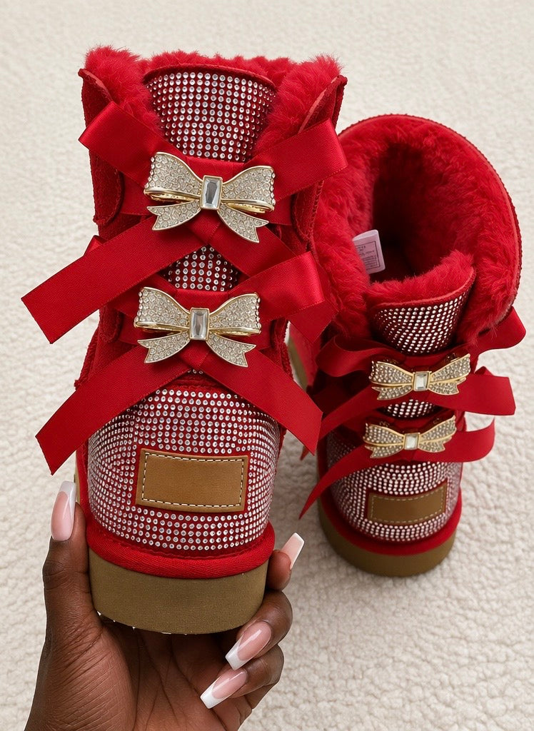 Kaychelle Luxe Rhinestone Winter Boots