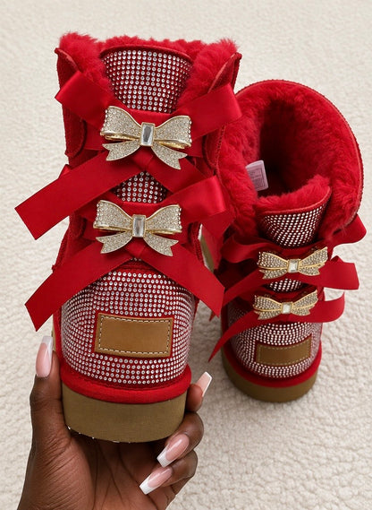 Kaychelle Luxe Rhinestone Winter Boots