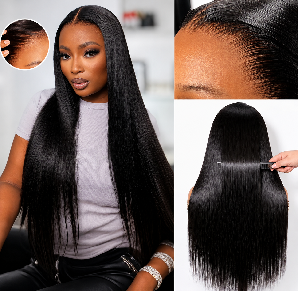 100% Human Hair 13×6 Glueless HD Lace Wig