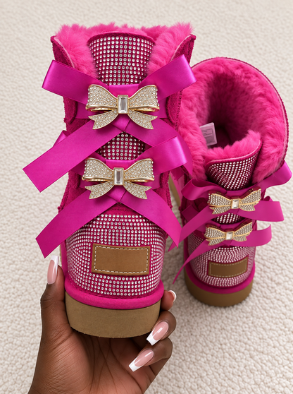 Kaychelle Luxe Rhinestone Winter Boots