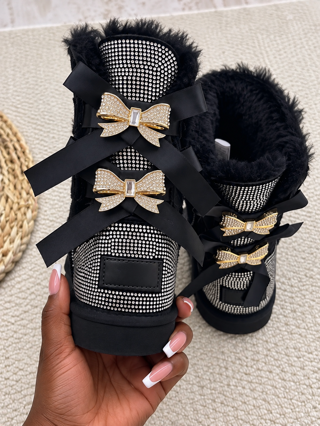 Kaychelle Luxe Rhinestone Winter Boots