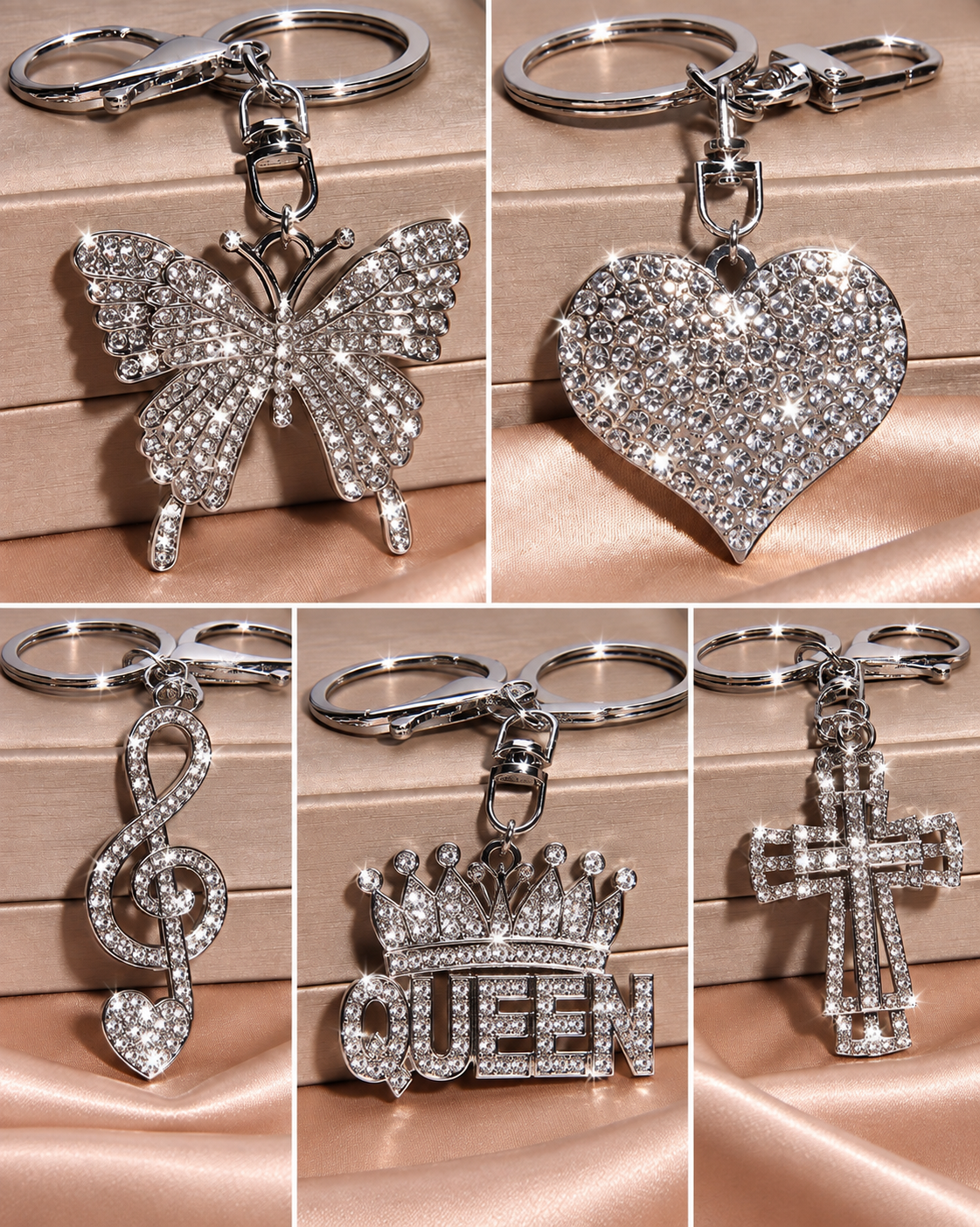 Crystal Charm Keychain