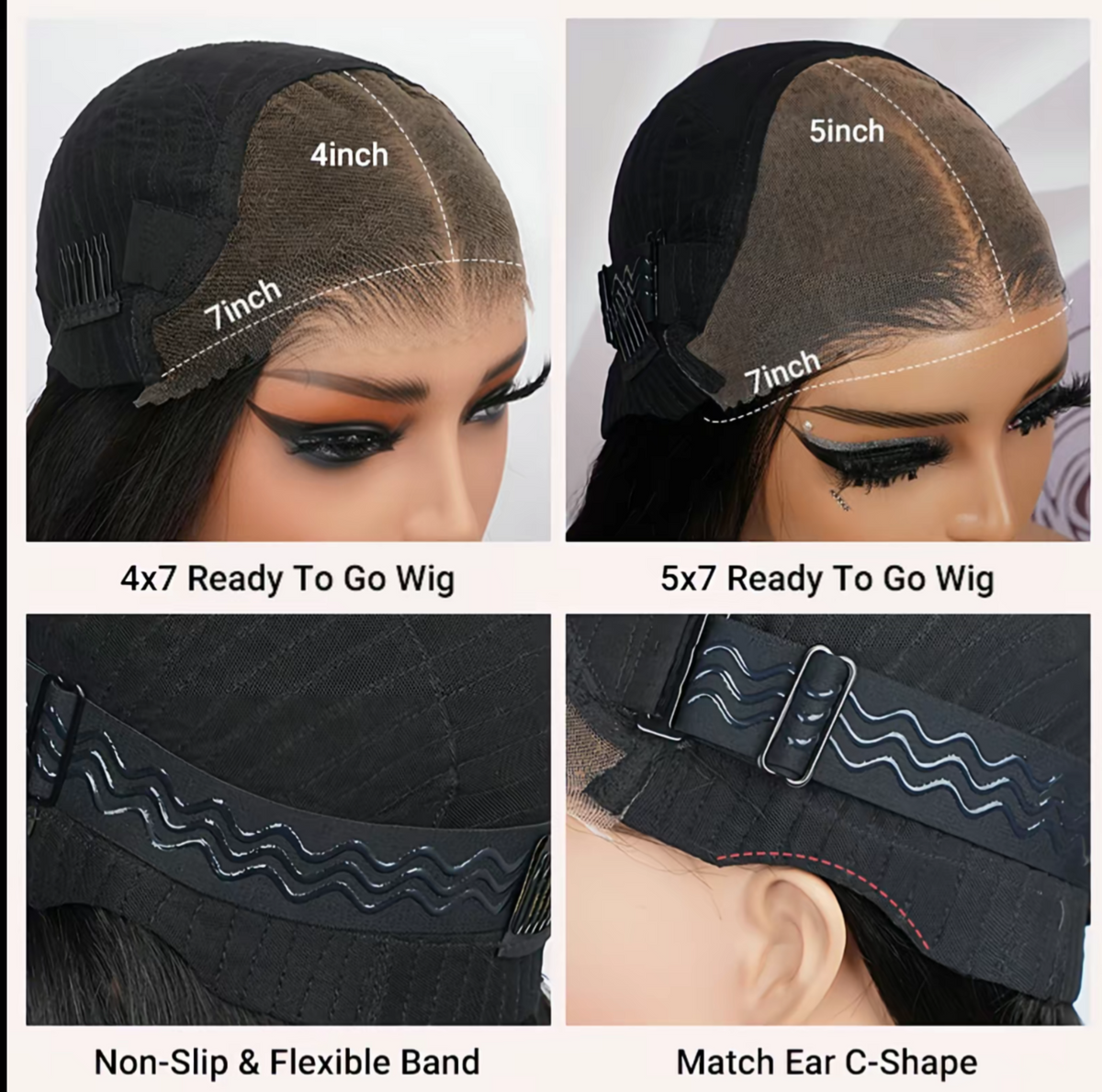 Short Curly Glueless Human Hair Wig