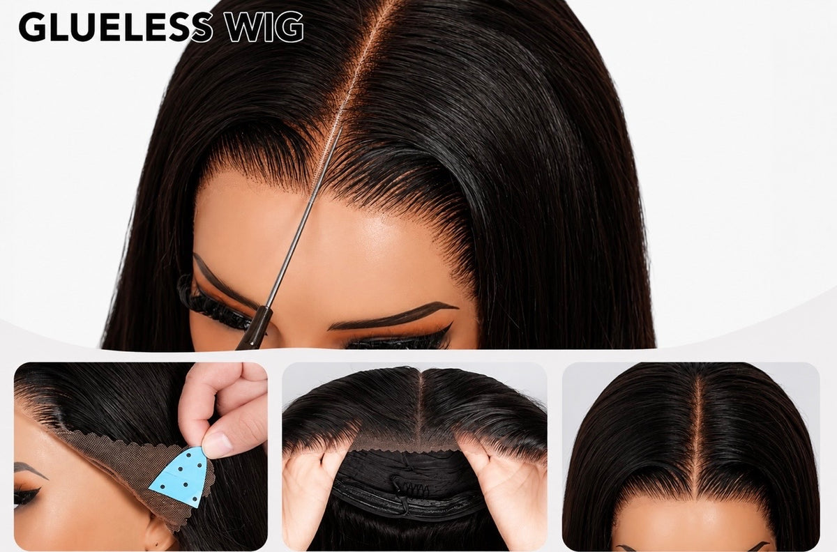 13x6 HD Lace Straight Glueless Wig – Pre-Plucked & Bleached Knots